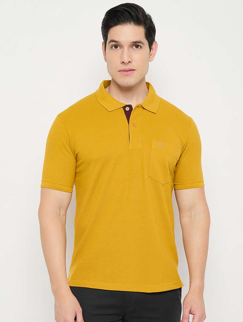 men solid short sleeve regular fit polo t-shirt