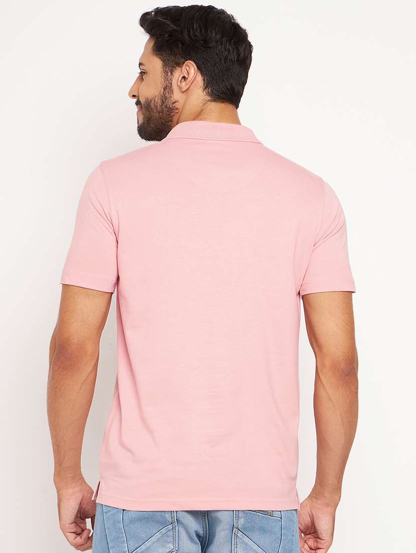 Men Solid Short Sleeve Slim Fit Polo T-shirt - 22264667 -  Standard Image - 3