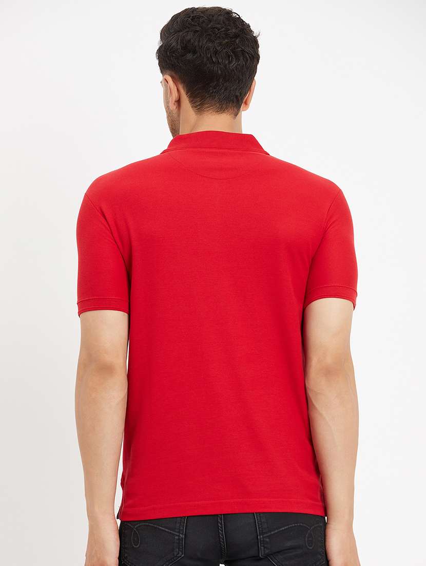 men solid short sleeve slim fit polo t-shirt - 22264674 -  Standard Image - 3