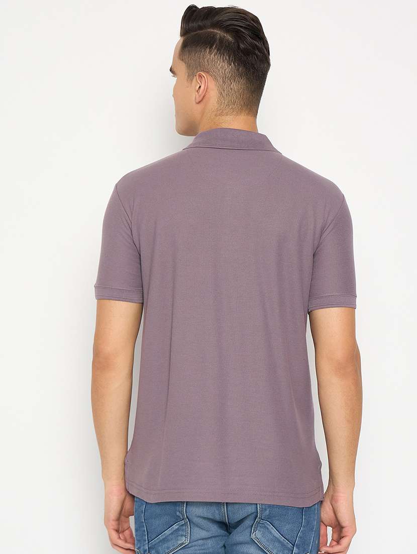 men solid short sleeve slim fit polo t-shirt - 22264675 -  Standard Image - 3