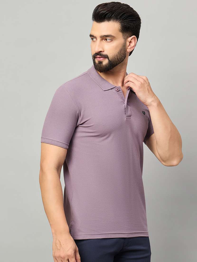 men solid short sleeve polo t-shirt - 22264683 -  Standard Image - 3