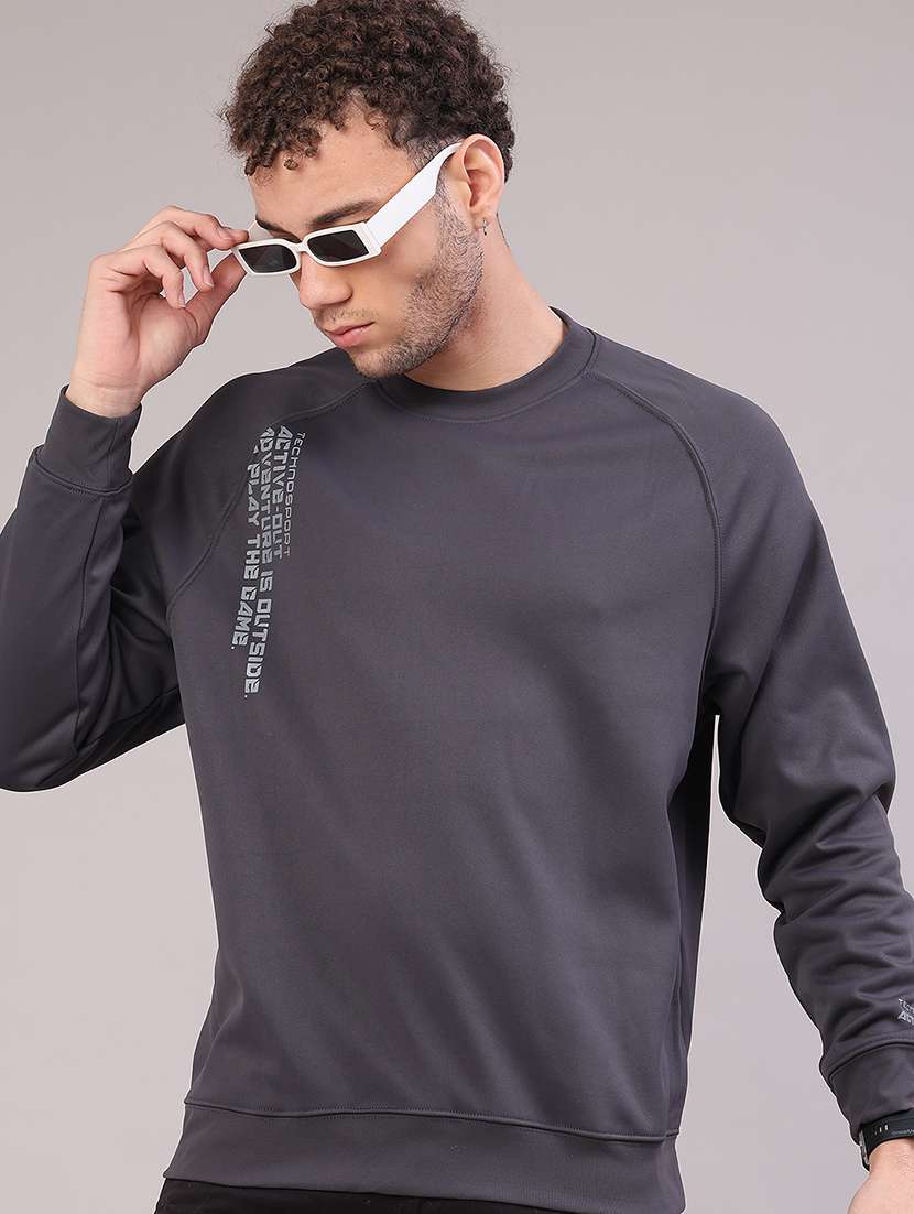men printed long sleeve sweatshirt