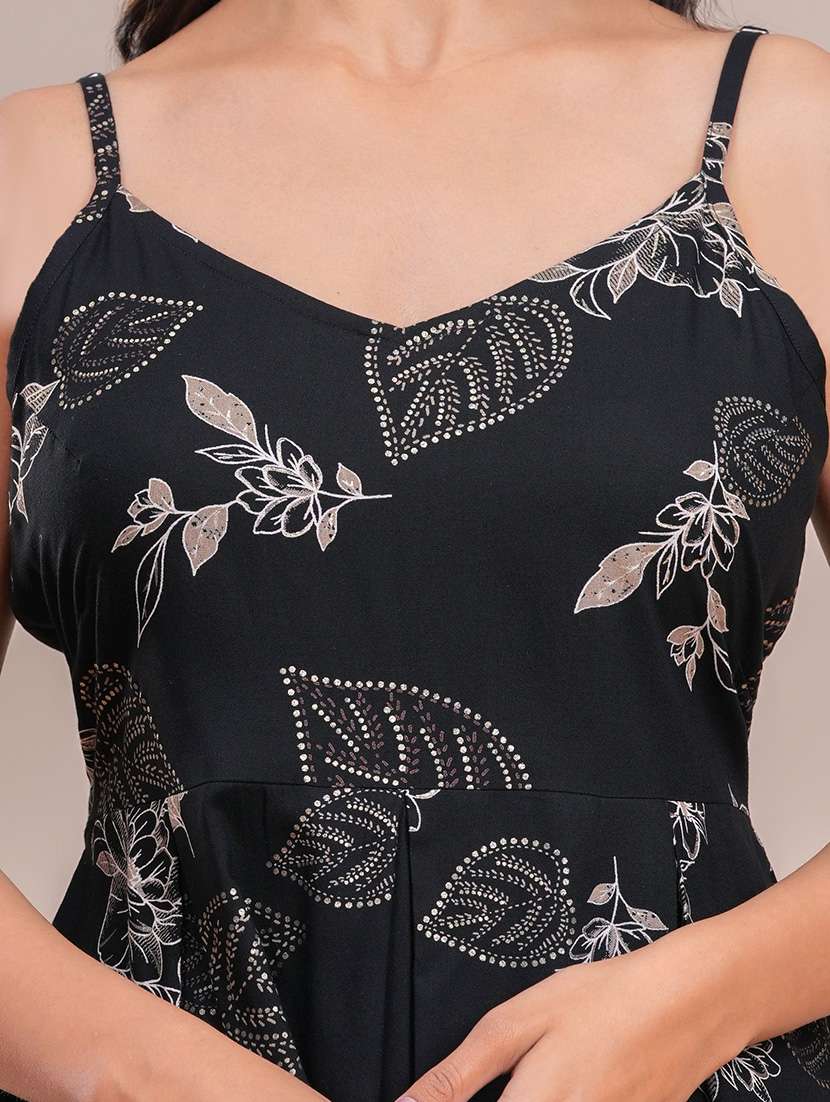 women floral printed shoulder strap peplum top - 22264709 -  Standard Image - 5