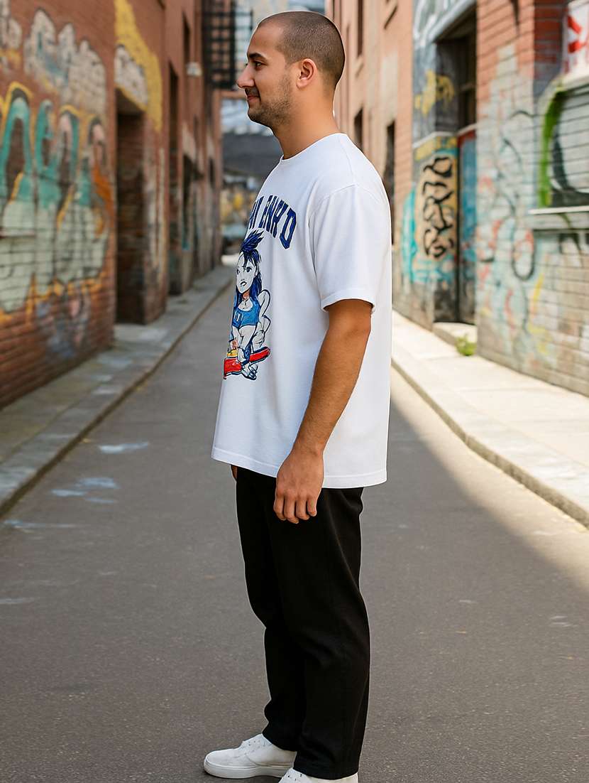 men printed short sleeve oversized t-shirt - 22264720 -  Standard Image - 3