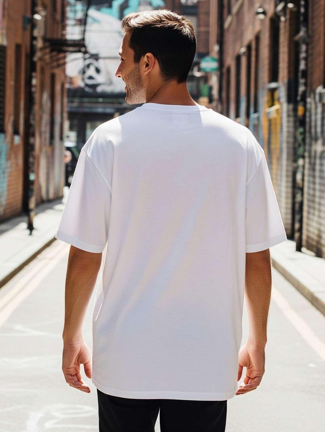 men printed short sleeve oversized t-shirt - 22264726 -  Standard Image - 3