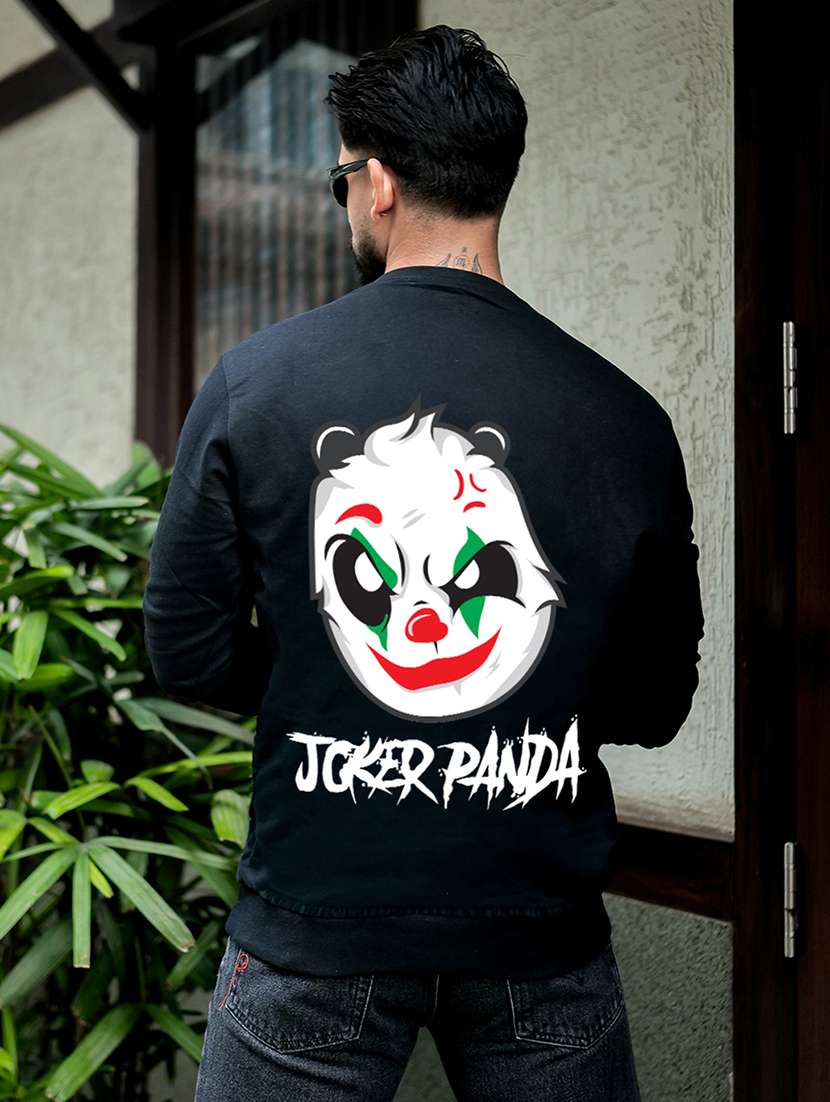 men printed long sleeve regular fit sweatshirt