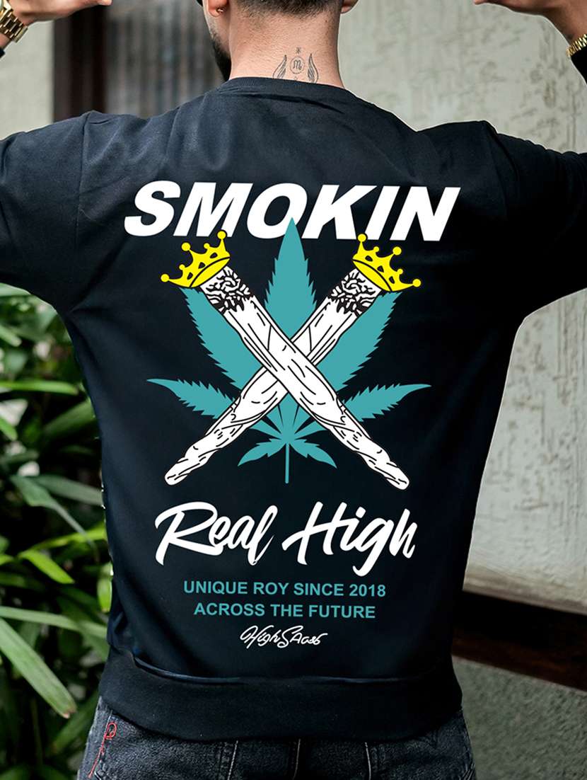 men printed long sleeve regular fit sweatshirt - 22264740 -  Standard Image - 3