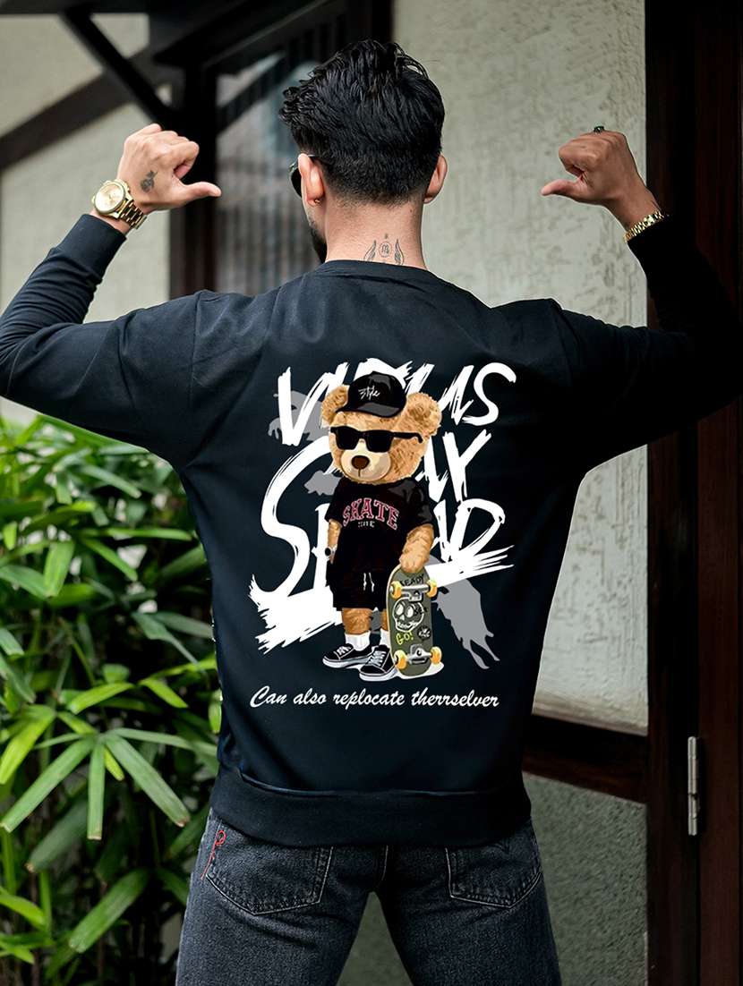 men printed long sleeve regular fit sweatshirt - 22264742 -  Standard Image - 3