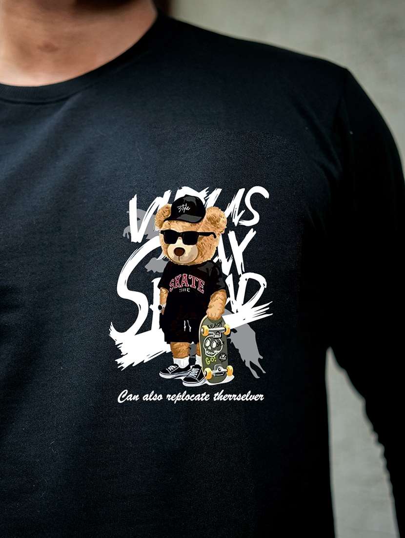 men printed long sleeve regular fit sweatshirt - 22264742 -  Standard Image - 5