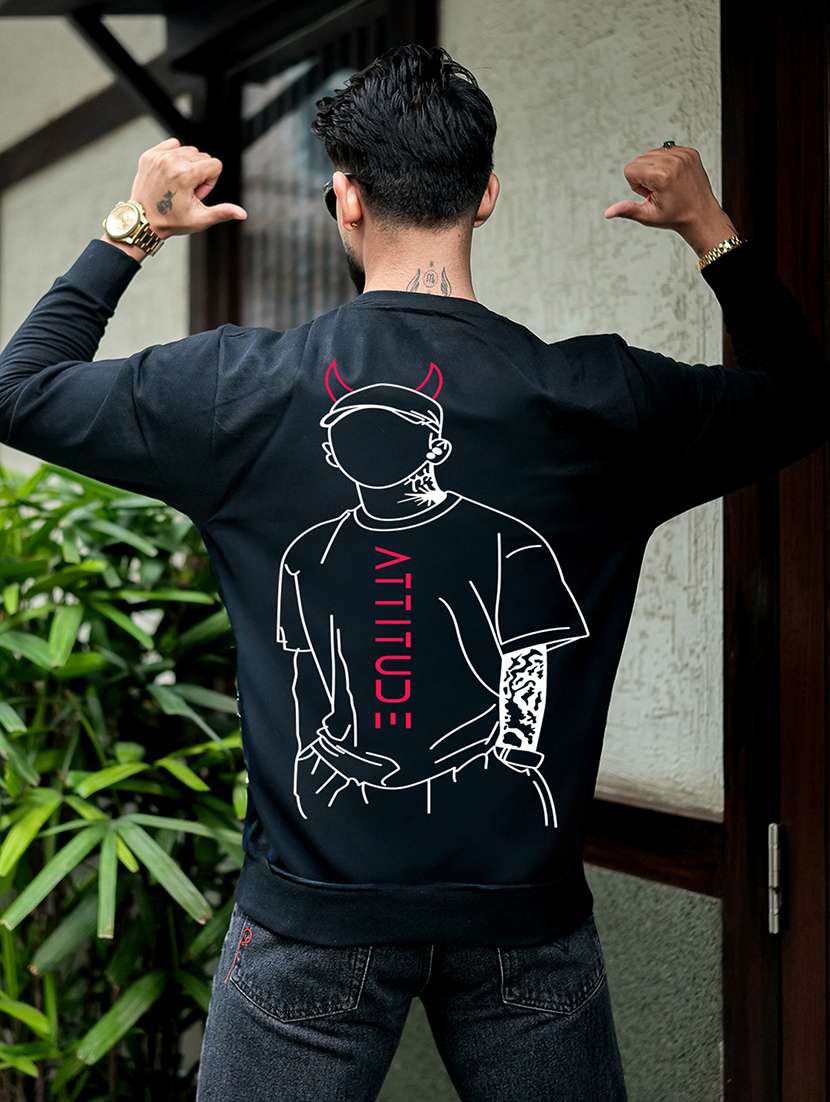 men printed long sleeve regular fit sweatshirt - 22264750 -  Standard Image - 3