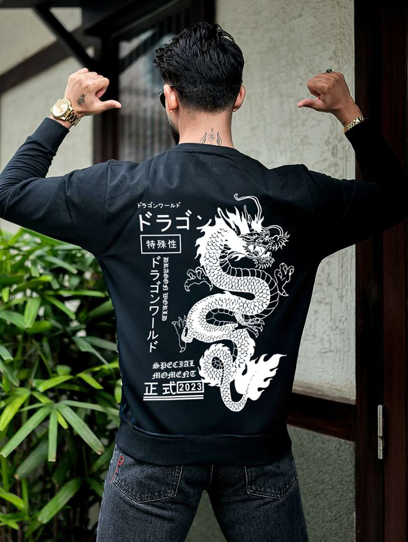 men printed long sleeve regular fit sweatshirt - 22264753 -  Standard Image - 3