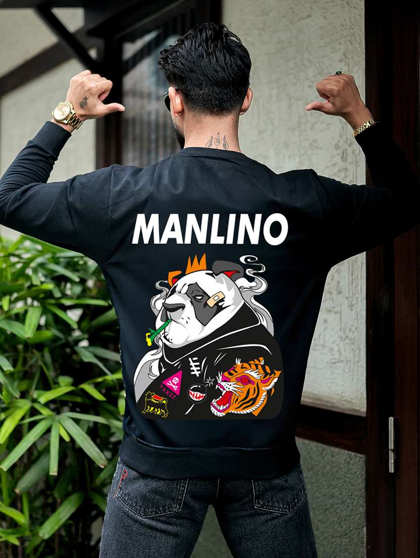 men printed long sleeve regular fit sweatshirt - 22264759 -  Standard Image - 3