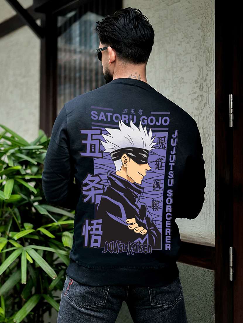 men printed long sleeve regular fit sweatshirt