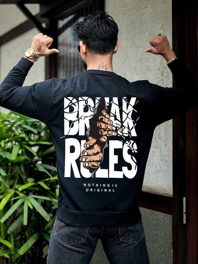 men printed long sleeve regular fit sweatshirt - 22264781 -  Standard Image - 3