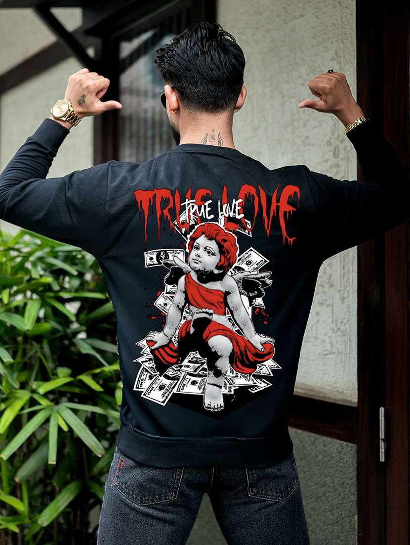 men printed long sleeve regular fit sweatshirt - 22264786 -  Standard Image - 3