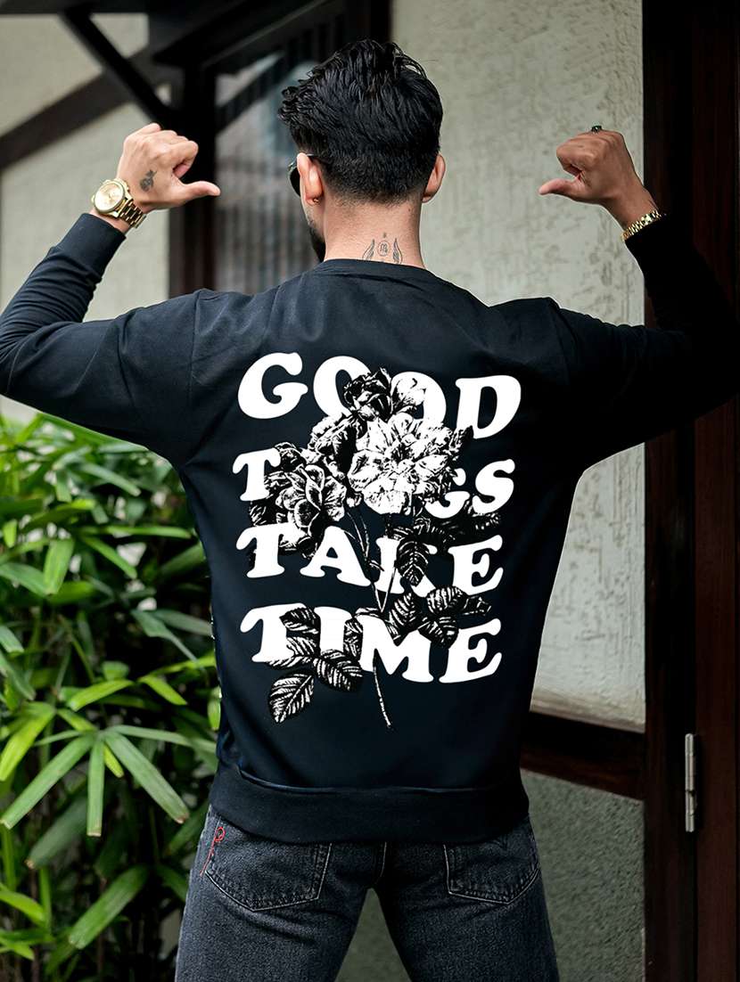 men printed long sleeve regular fit sweatshirt - 22264787 -  Standard Image - 3