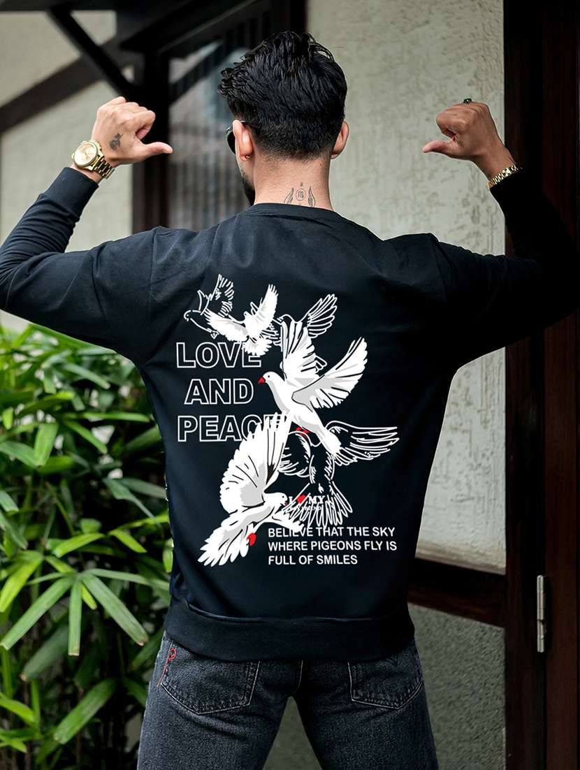 men printed long sleeve regular fit sweatshirt - 22264788 -  Standard Image - 3