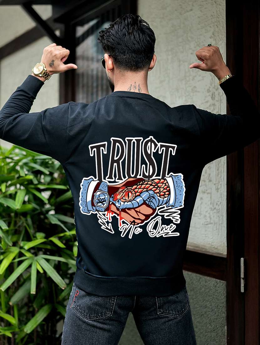 men printed long sleeve regular fit sweatshirt - 22264789 -  Standard Image - 3