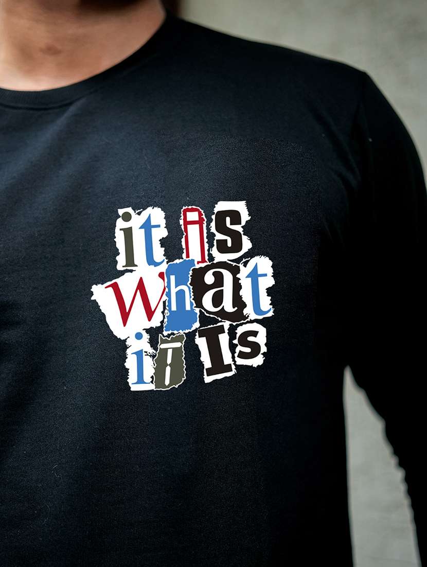 men typographic long sleeve regular fit sweatshirt - 22264791 -  Standard Image - 5