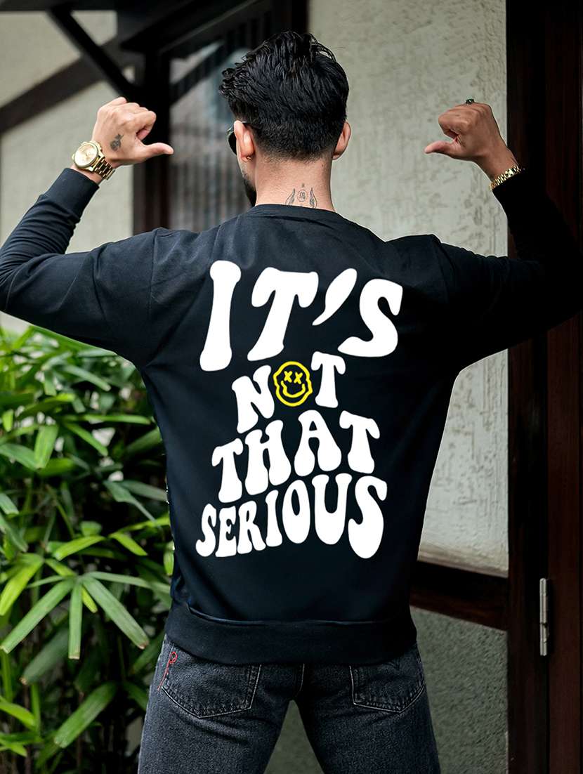 men typographic long sleeve regular fit sweatshirt - 22264795 -  Standard Image - 3