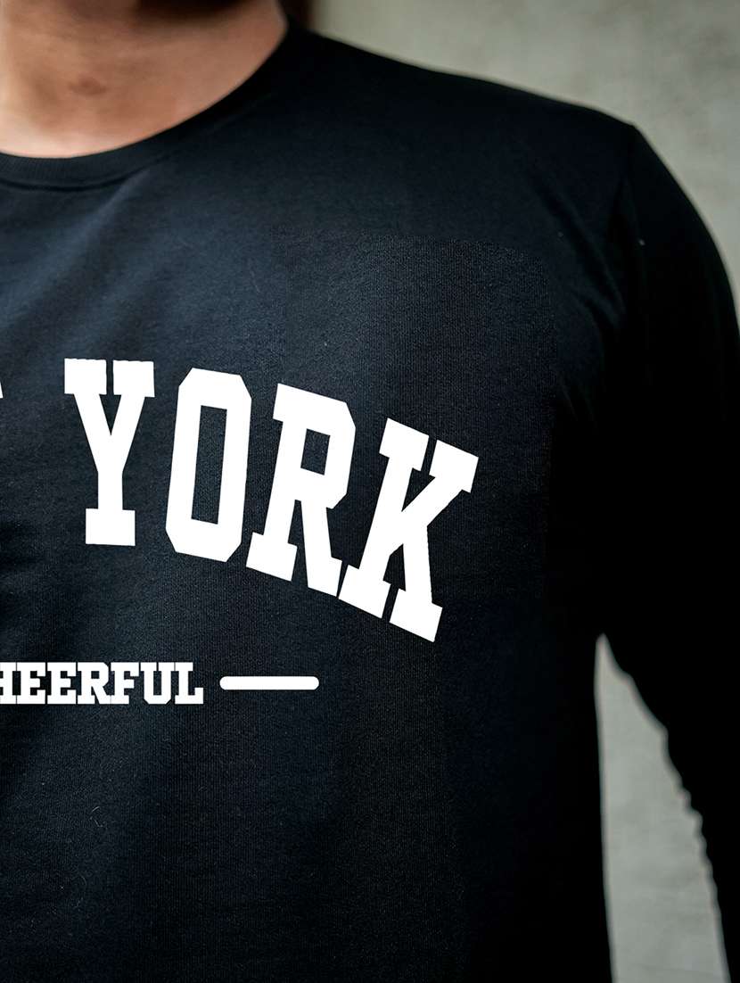 men typographic long sleeve regular fit sweatshirt - 22264803 -  Standard Image - 5