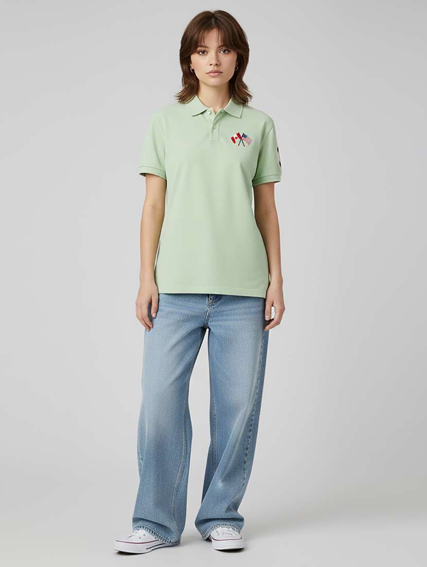 women short sleeve oversized polo t-shirt - 22264813 -  Standard Image - 3