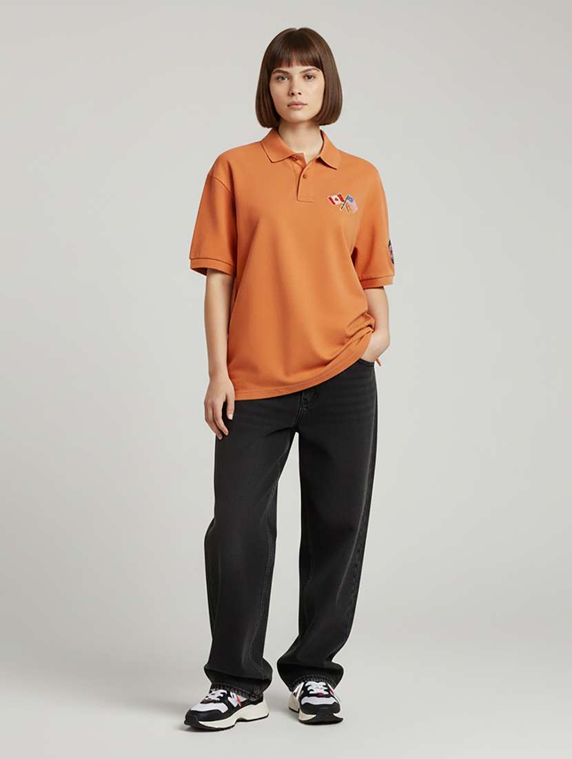 women short sleeve oversized polo t-shirt - 22264818 -  Standard Image - 3