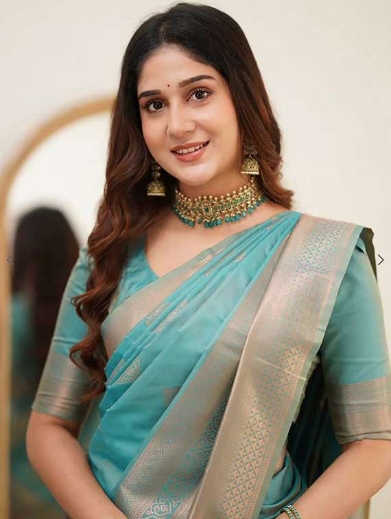 women self design bordered saree with blouse - 22264920 -  Standard Image - 3