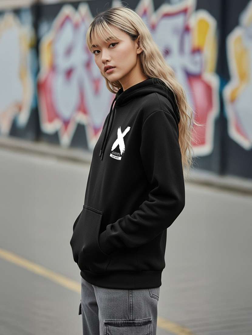 women printed long sleeve hooded sweatshirt - 22264980 -  Standard Image - 3