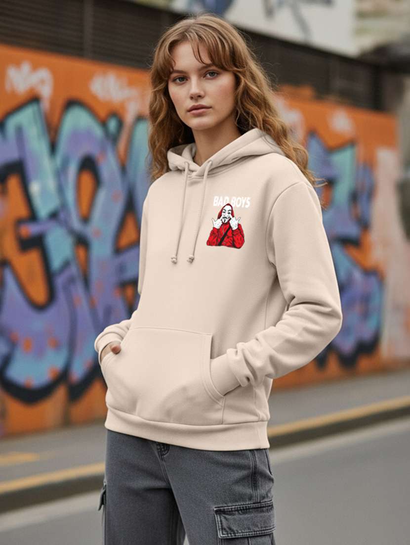 women printed long sleeve hooded sweatshirt - 22265012 -  Standard Image - 3
