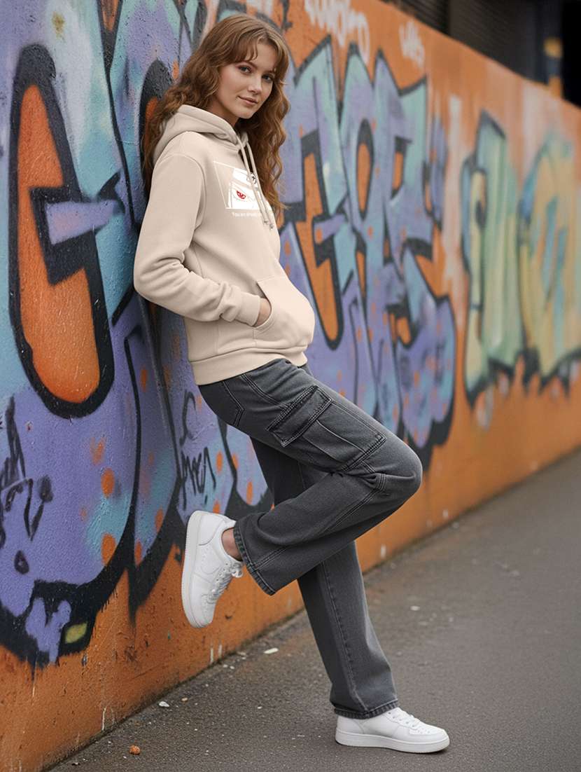 women printed long sleeve hooded sweatshirt - 22265013 -  Standard Image - 5