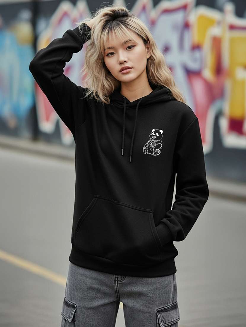 women printed long sleeve hooded sweatshirt - 22265037 -  Standard Image - 3