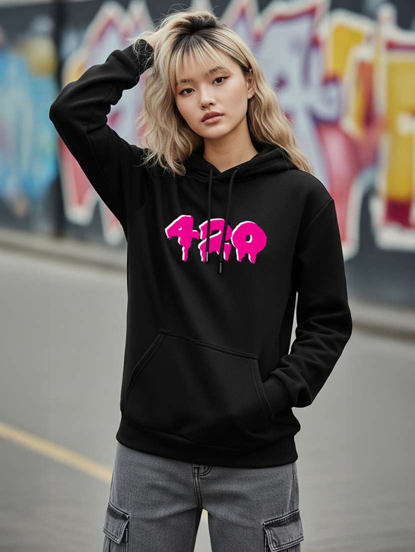 women printed long sleeve hooded sweatshirt - 22265061 -  Standard Image - 3