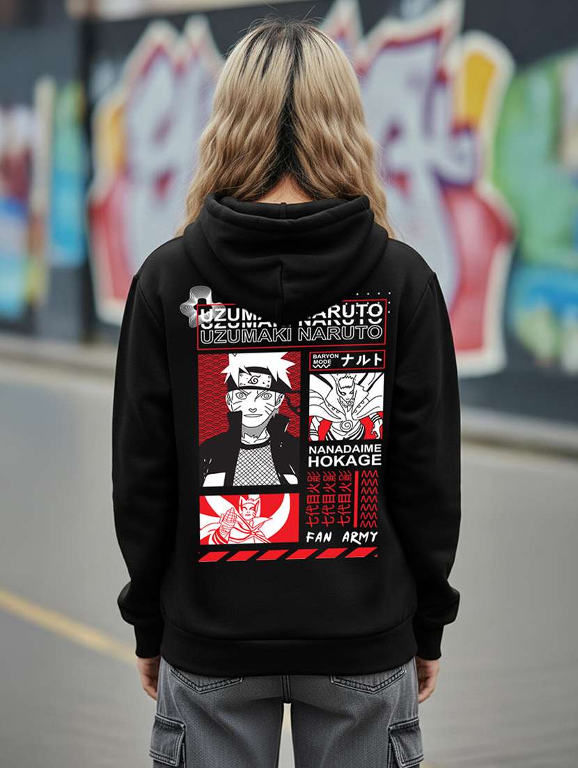 women printed long sleeve hooded sweatshirt