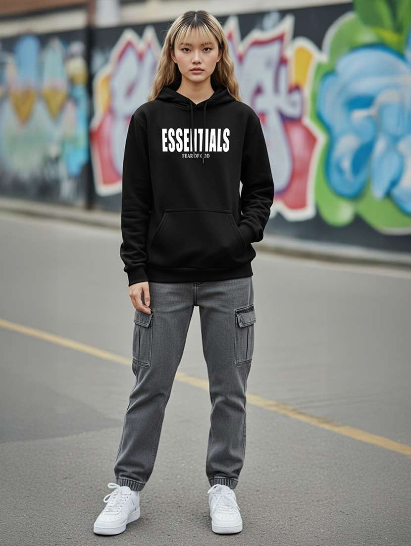 women printed long sleeve hooded sweatshirt - 22265063 -  Standard Image - 5