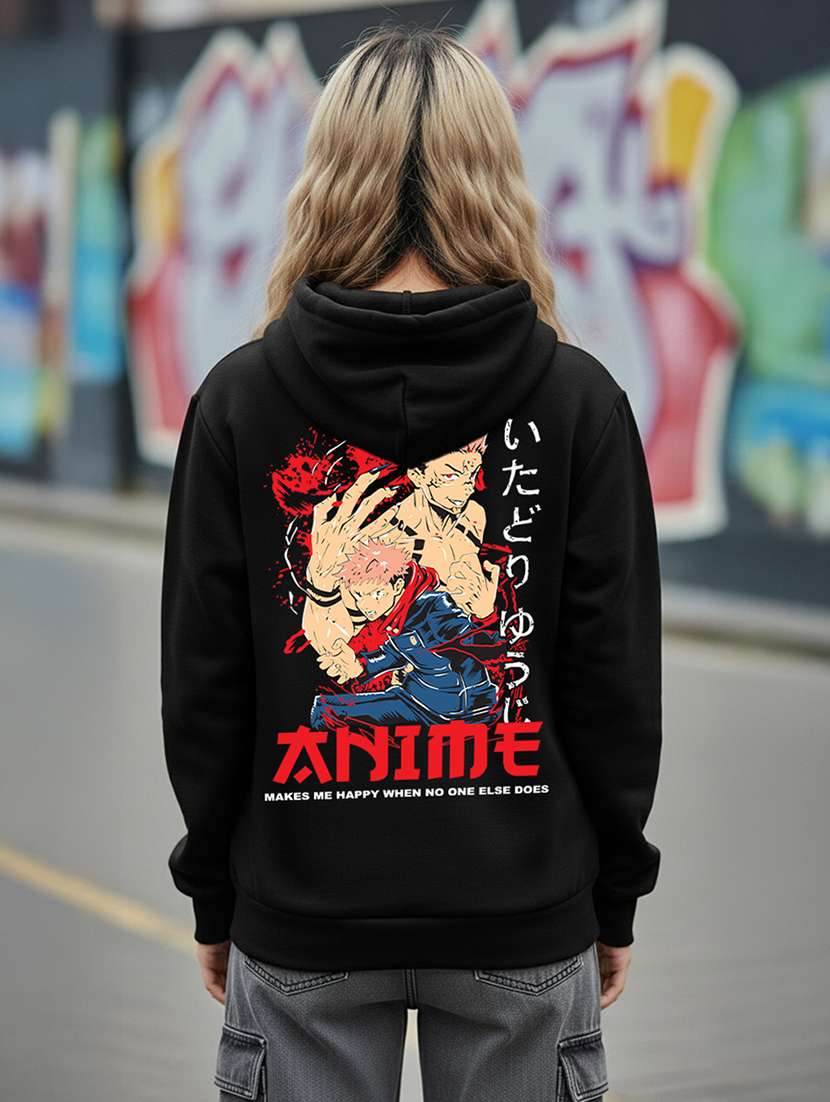 women printed long sleeve hooded sweatshirt