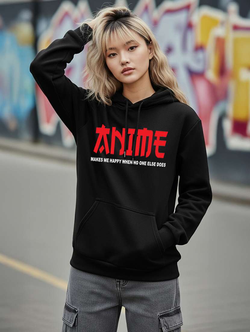 women printed long sleeve hooded sweatshirt - 22265064 -  Standard Image - 3