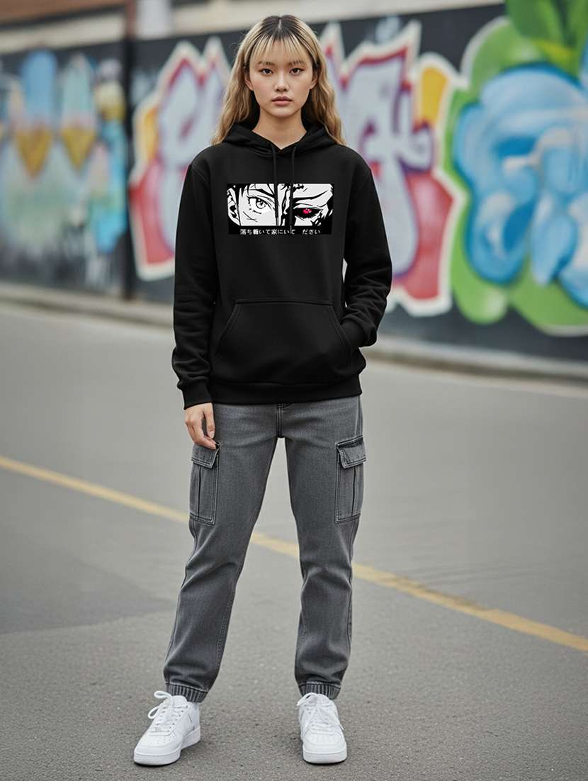 women printed long sleeve hooded sweatshirt - 22265071 -  Standard Image - 5