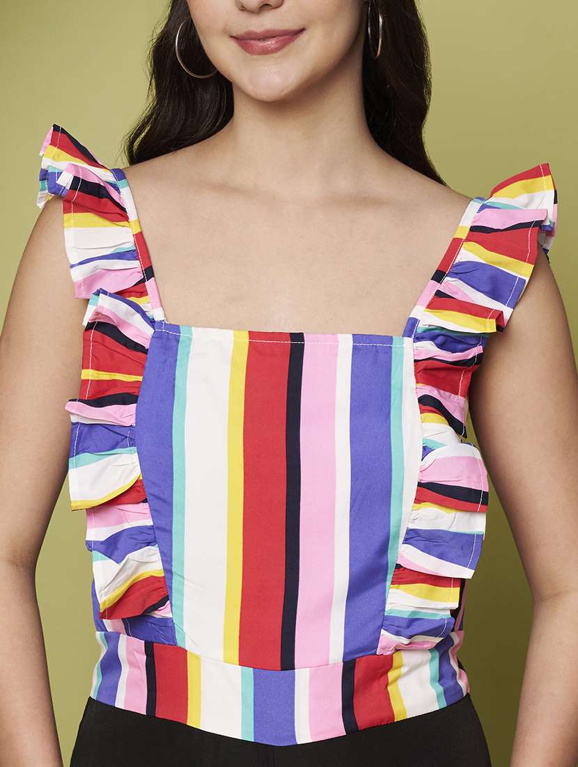 women striped sleeveless jumpsuit - 22265119 -  Standard Image - 5