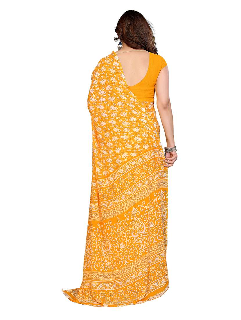 women printed casual wear saree with blouse - 22265405 -  Standard Image - 3