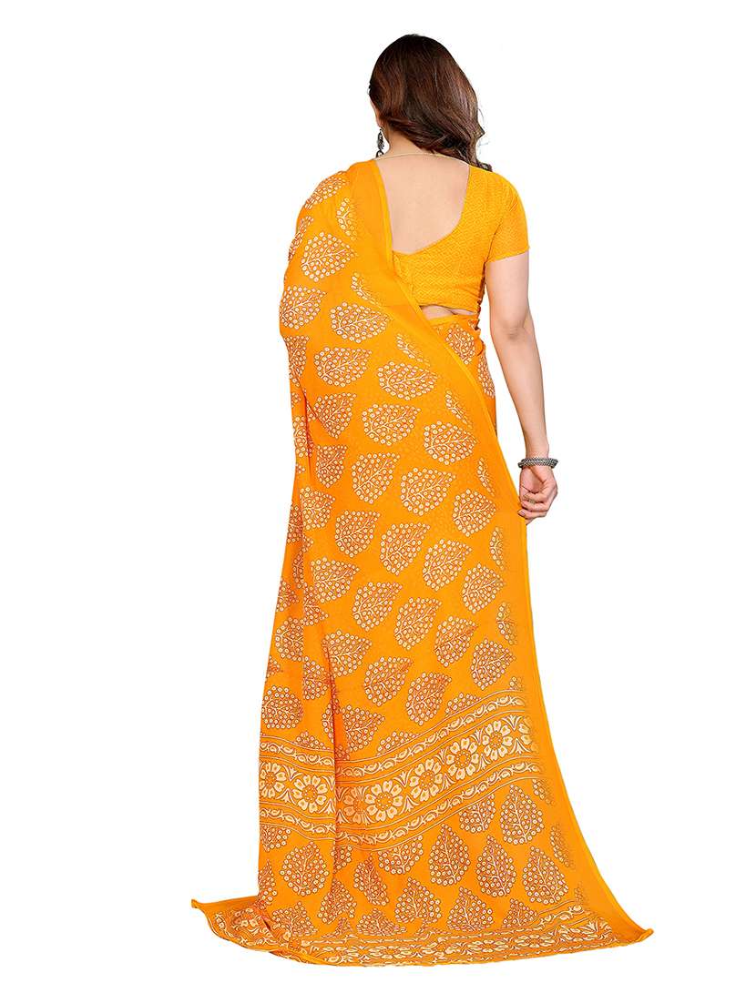 women printed casual wear saree with blouse - 22265422 -  Standard Image - 3