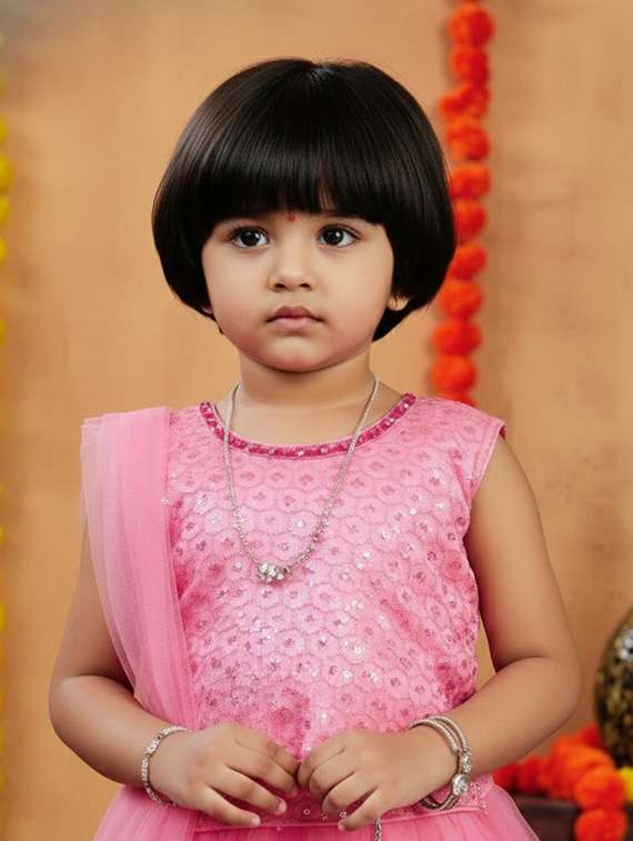 girls embroidered lehenga choli with dupatta set - 22265723 -  Standard Image - 3