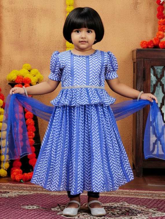 girls printed lehenga choli with dupatta set