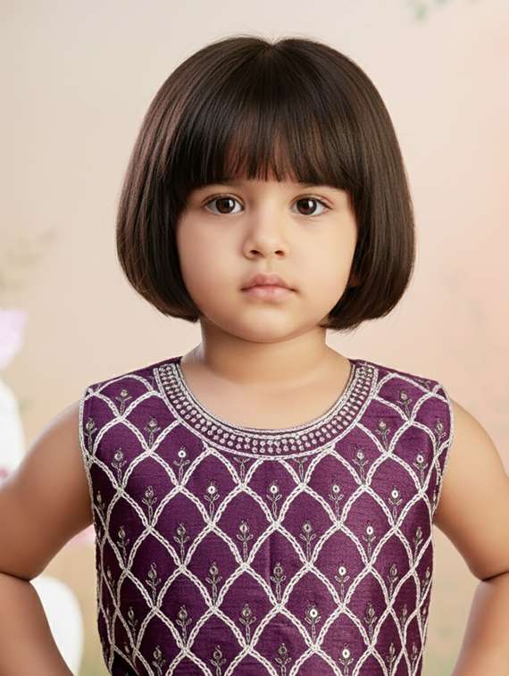 girls embroidered lehenga and choli set - 22265748 -  Standard Image - 3