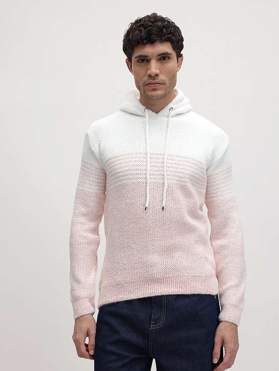 men color block long sleeve regular fit pullover