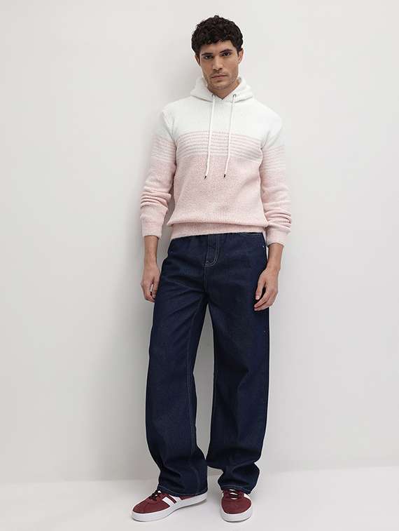 men color block long sleeve regular fit pullover - 22265791 -  Standard Image - 3