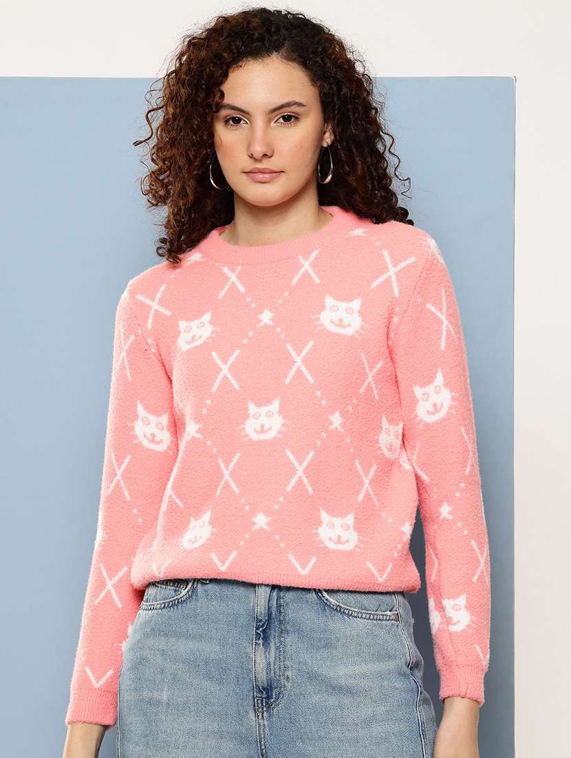 women self designed long sleeve pullover