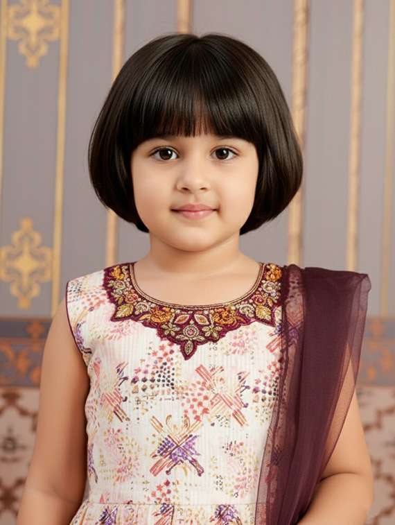 girls embroidered kurta and salwar set with dupatta - 22265838 -  Standard Image - 3