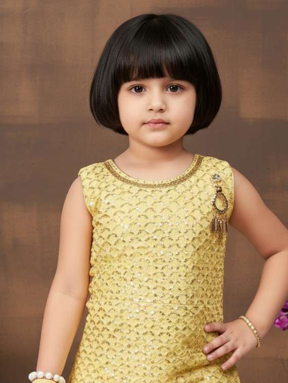 girls embroidered kurta and salwar set with dupatta - 22265844 -  Standard Image - 3