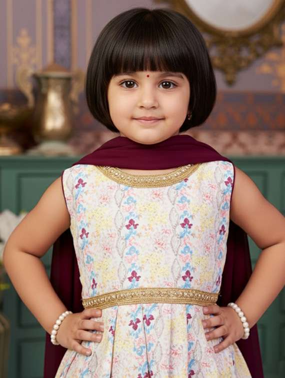 girls kurta and salwar set with dupatta - 22265853 -  Standard Image - 3